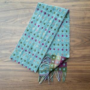Teal Reversible Spots Scarf