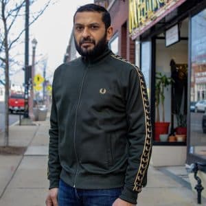 Fred Perry Gold Tape Track Jacket Hunting Green J2550