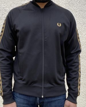 Fred Perry Gold Taped Bomber Jacket Black J2551