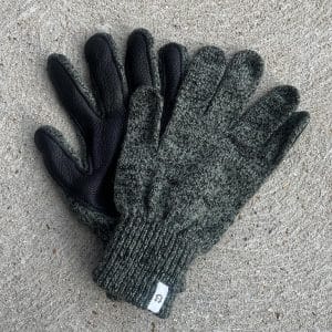 Upstate Stock Dark Melange Deerskin Gloves