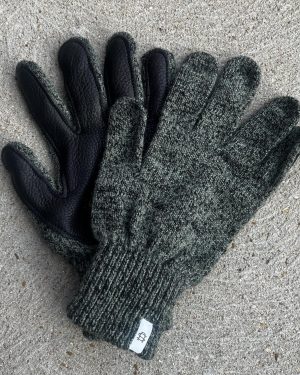 Upstate Stock Dark Melange Deerskin Gloves