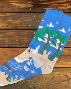 The Ampal Creative Island Cotton Blend Socks