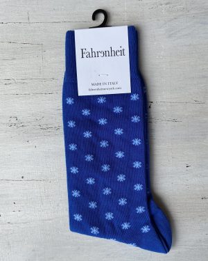Fahrenheit NYC Snowflake Socks Blue White