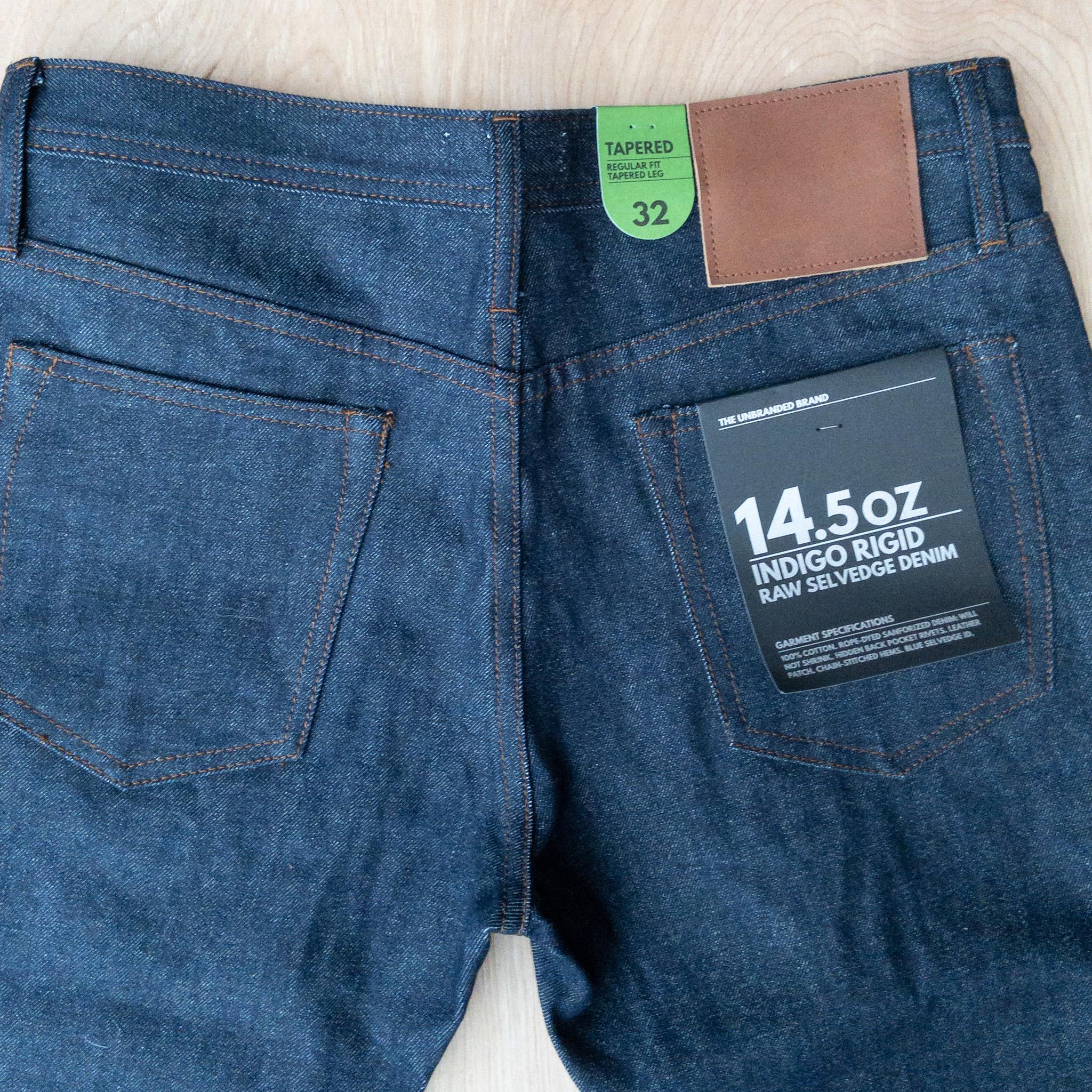 Unbranded UB201 tapered fit 14.5 oz. indigo selvedge jeans - Crimson  Serpents Outpost