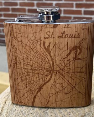 Autumn Woods Collective STL City Map Flask