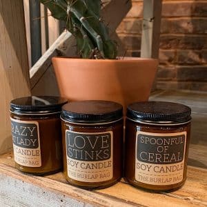 The Burlap Bag Soy Candles