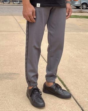 Fred Perry Gunmetal Taped Track Pants