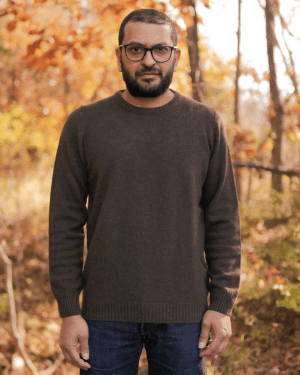 Crimson Serpents Hartcliffe Lambswool Crewneck Sweater Deep Brown