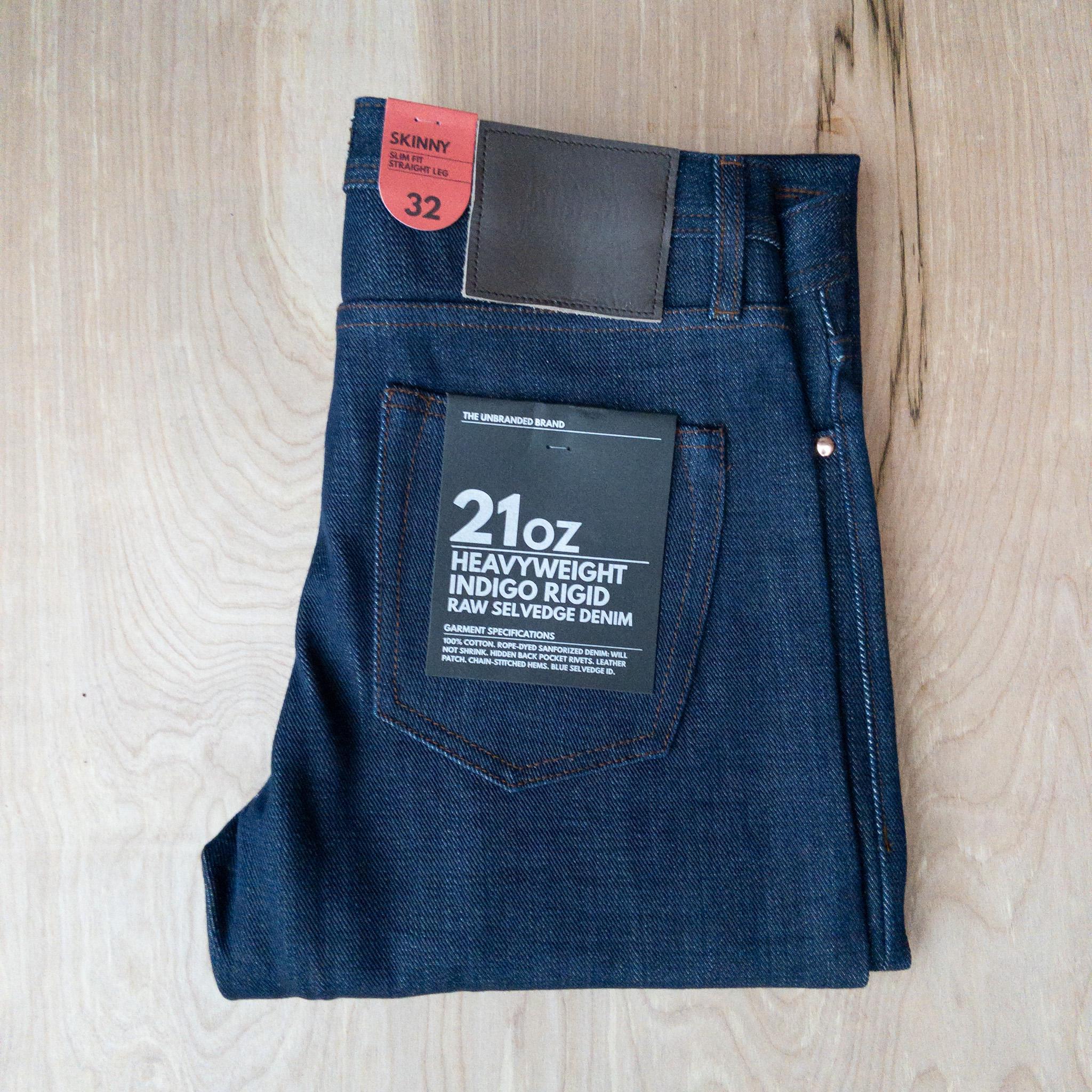 Unbranded UB121 skinny fit 21 oz. heavyweight indigo selvedge jeans -  Crimson Serpents Outpost