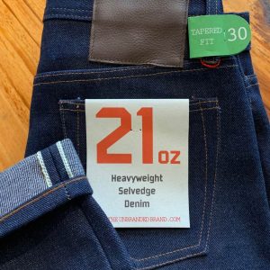 Unbranded UB221 Tapered 21 oz. Heavyweight Indigo Selvedge Jeans