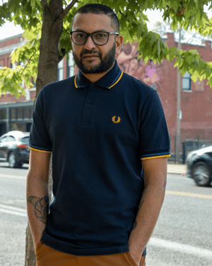 Fred Perry M12 Polo Navy/Midnight Blue/Golden Hour