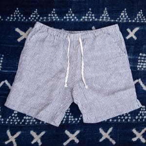 Alex Crane Bo Lines Linen Shorts