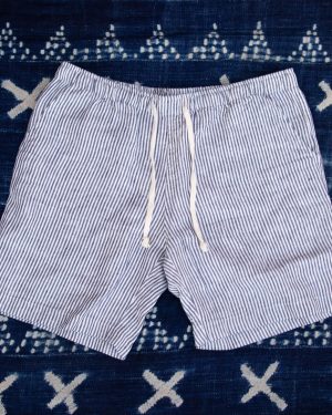 Alex Crane Bo Lines Linen Shorts