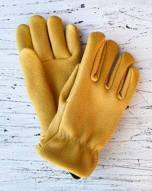 Sullivan Glove Co. Elkskin Roper Lined Gloves Gold