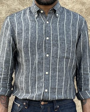 Alex Crane Playa Chalk Linen Shirt