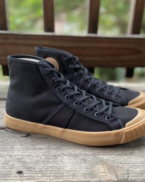 Colchester Rubber Co. National Treasure Black Gum High Top Sneakers