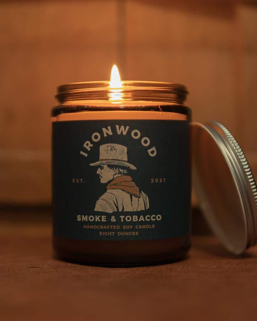 Ironwood Smoke Tobacco Candle by American Heritage.