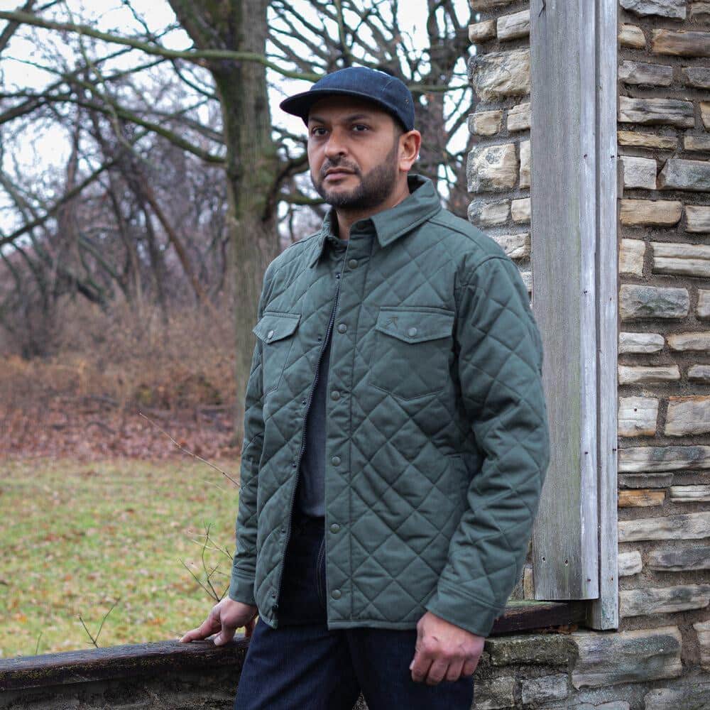 Diamond Quilted Cotton Jacket - Crimson Serpents Outpost