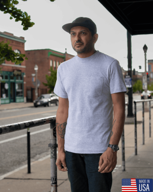 Gray Workwear Pocket Tee