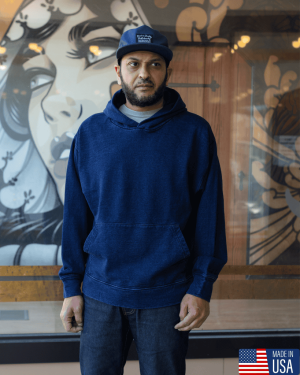 Pure Indigo Dyed Hoodie
