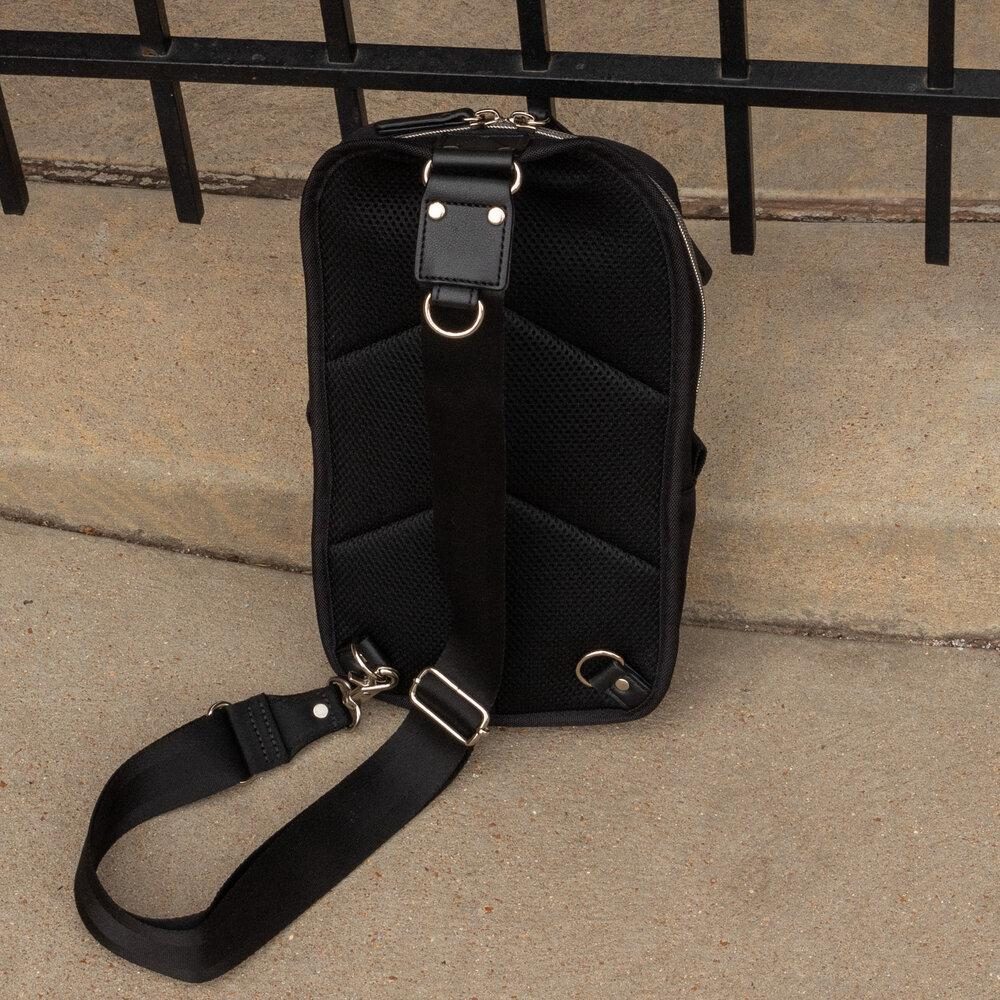 Sling Pack VGN by Harvest Label. Oak rear view.