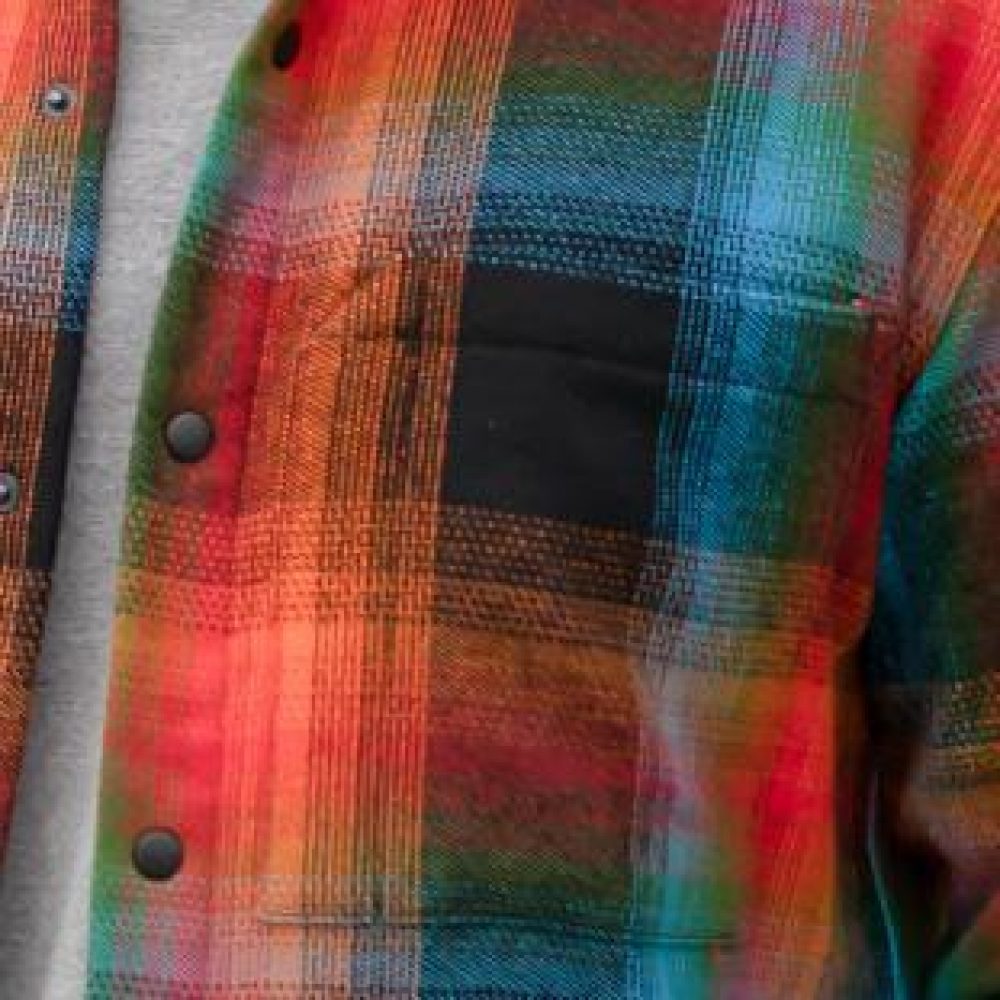 Signature Adventure Flannel Shirt Jacket close-up view.