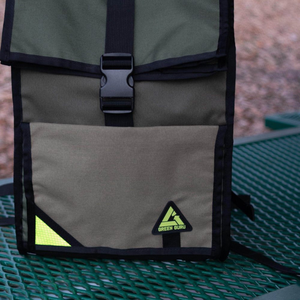 Joyride 24L Backpack by Green Guru. Lower front view.