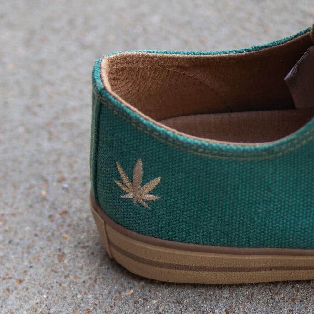 Marley Low Top Sneakers Seagreen by Greenergrass. Back view 2.