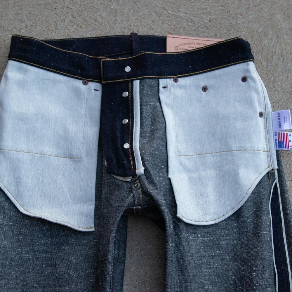 Cobra Nep Selvedge Slim Straight by Crimson Serpents Denim Goods. Interior view.