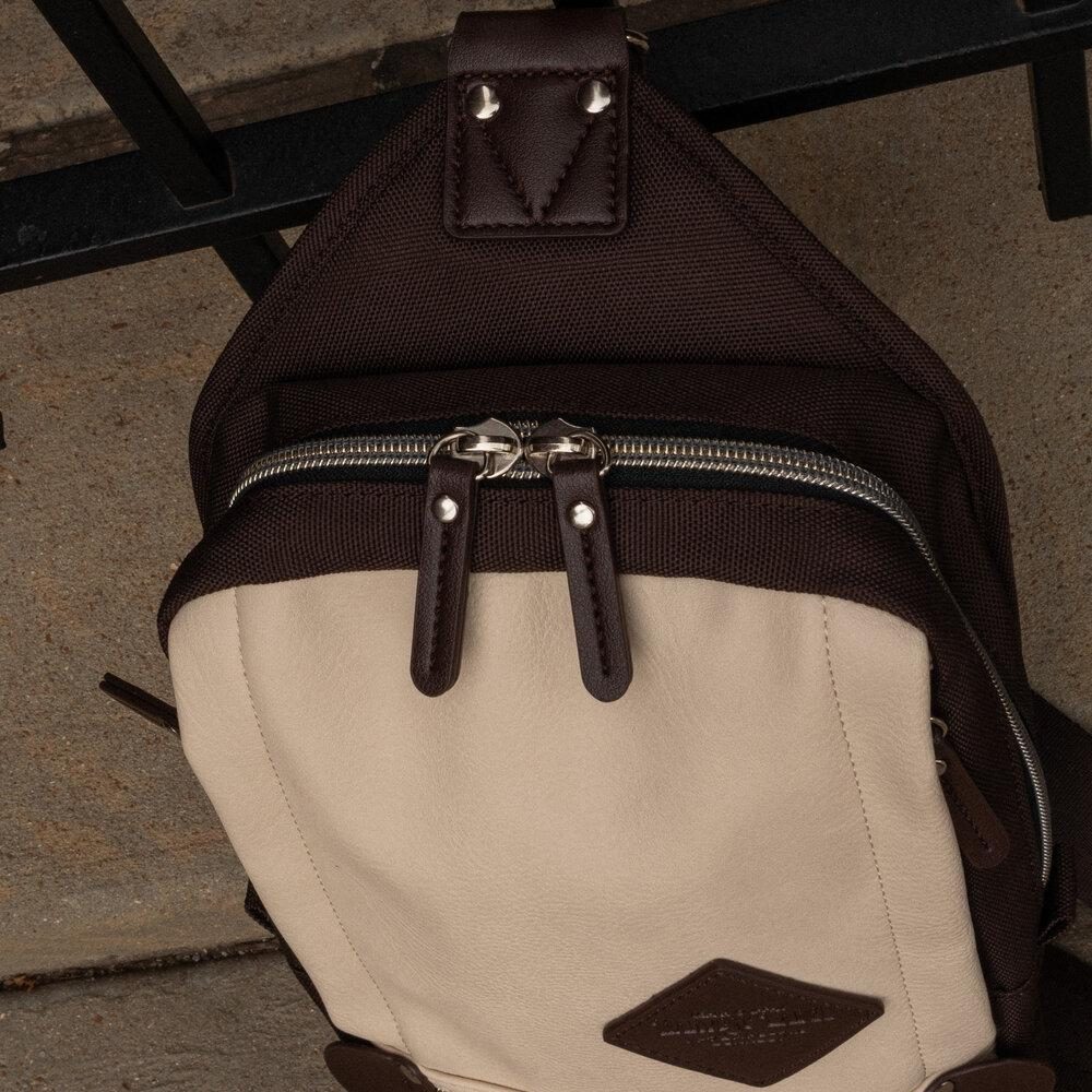 Sling Pack VGN by Harvest Label. Cream top view.