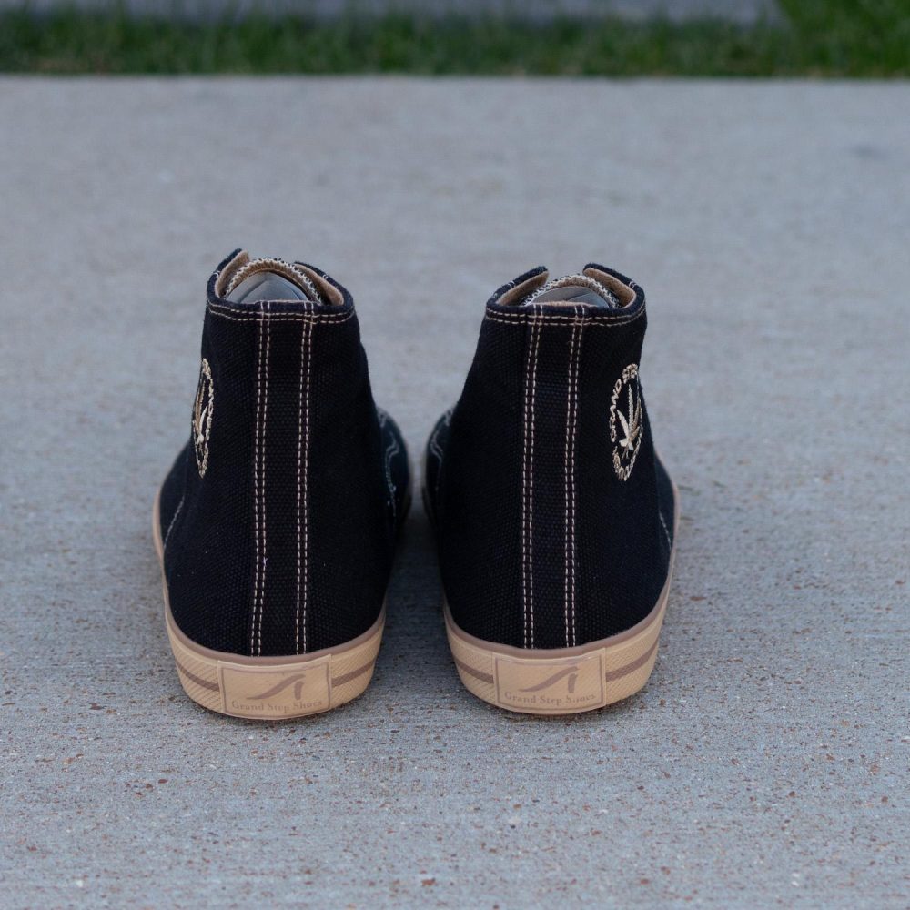 Billy Black High Top by Greenergrass. Back view.