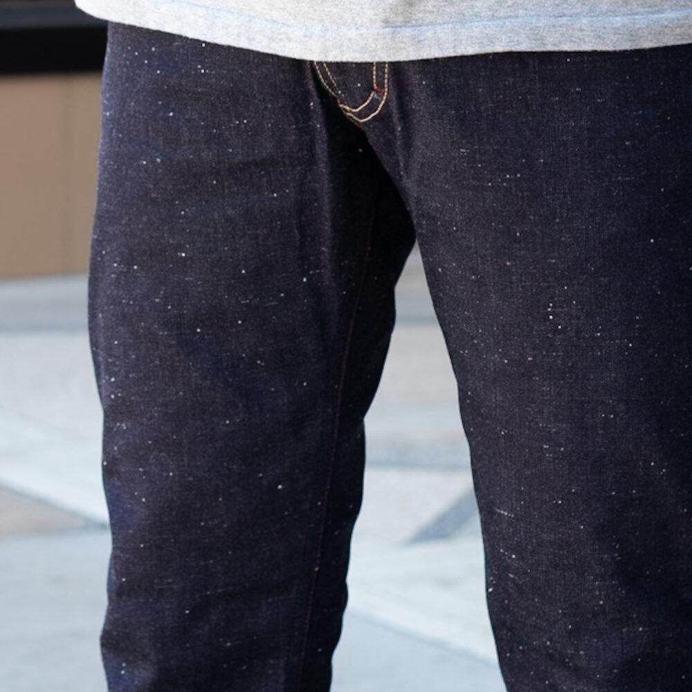 Cobra Nep Selvedge Slim Straight by Crimson Serpents Denim Goods. Front worn view 2.