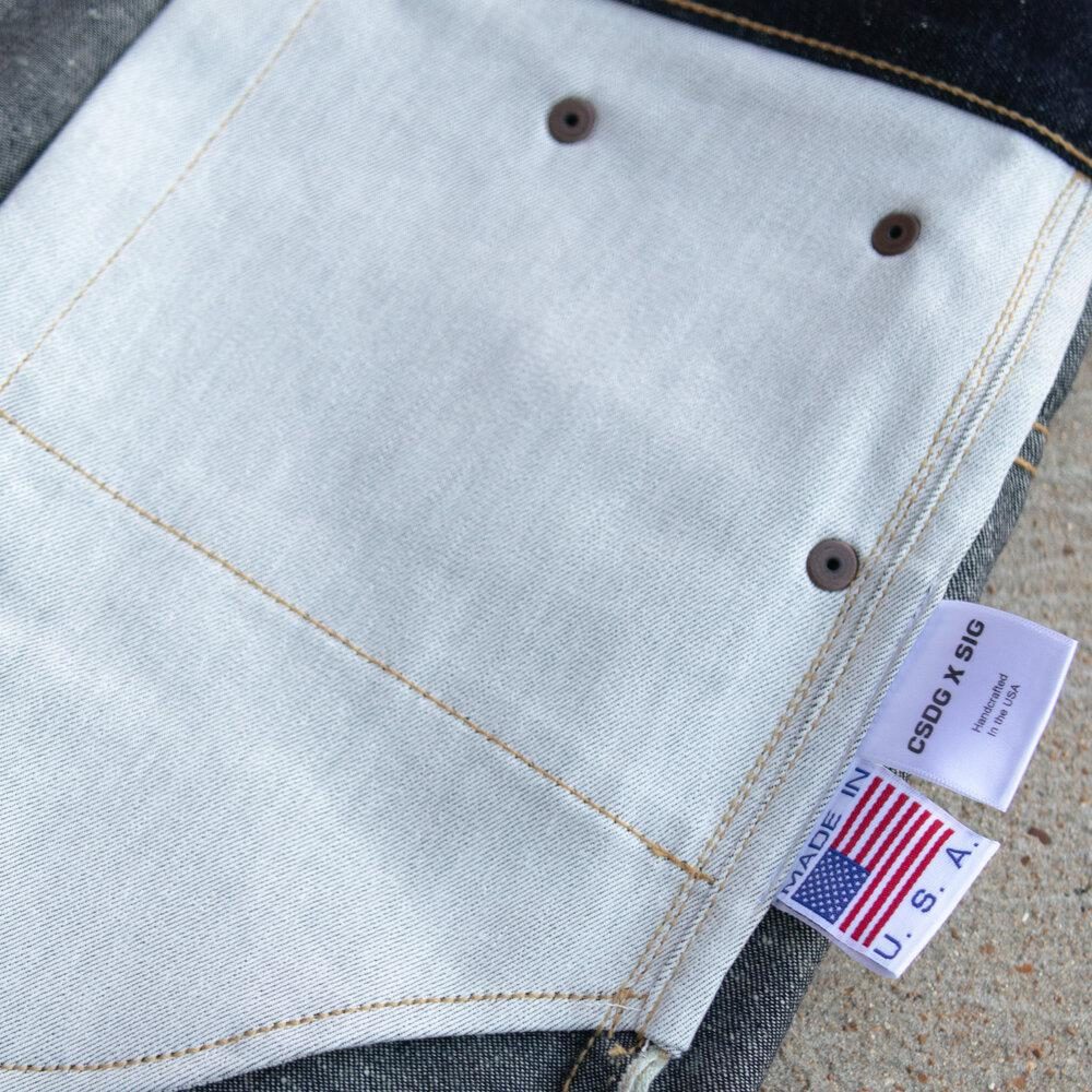 Cobra Nep Selvedge Slim Straight by Crimson Serpents Denim Goods. Cone White Oak pocket bag view.