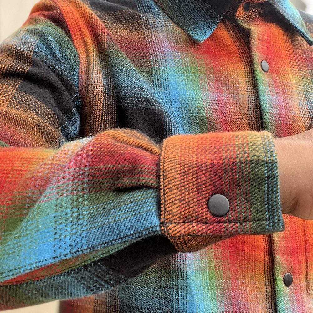 Signature Adventure Flannel Shirt Jacket sleeve view.