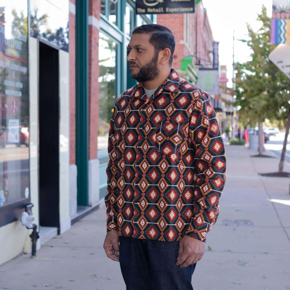 Southwest Flannel Shirt by Upstate Stock. Worn view #2.