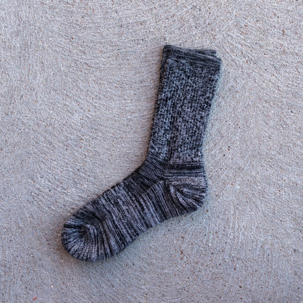 Commonwealth Light Crew Socks Green Cove Collective in Charcoal.