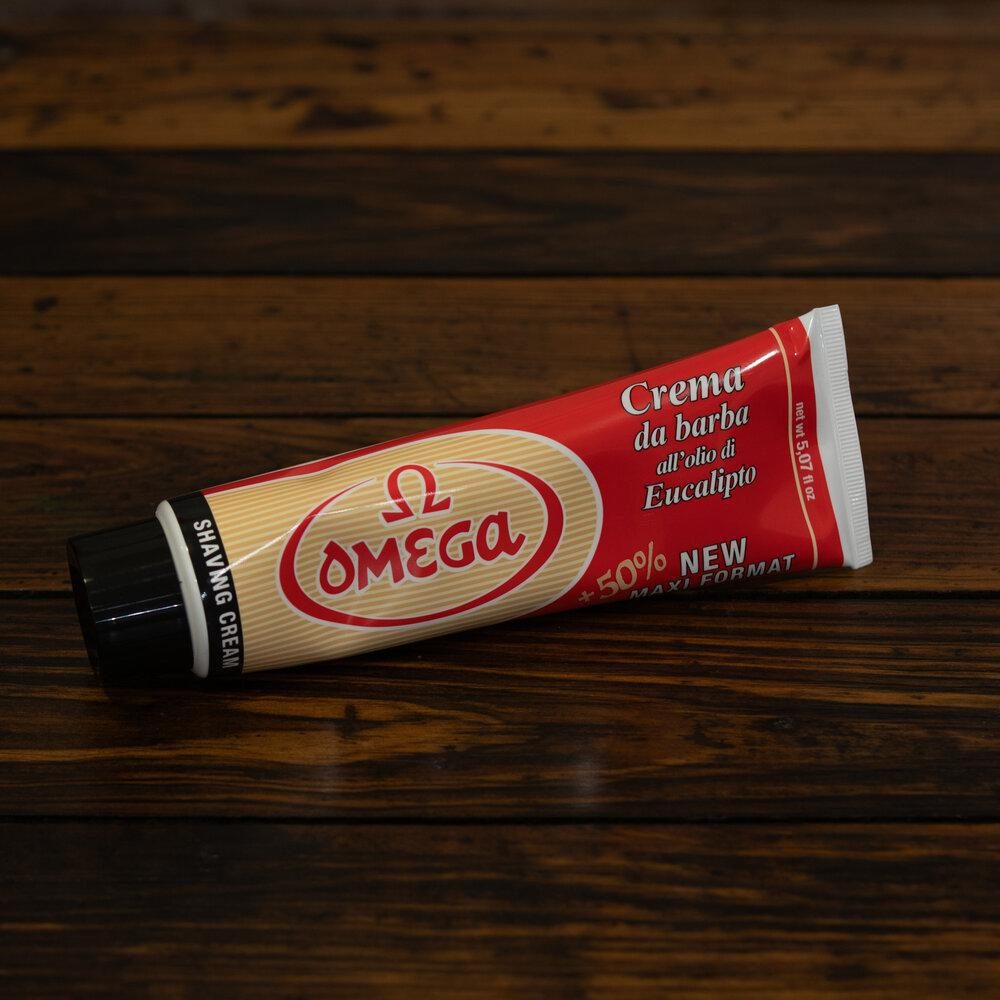 Omega Shaving Products. 150ml Shaving Cream Tube.